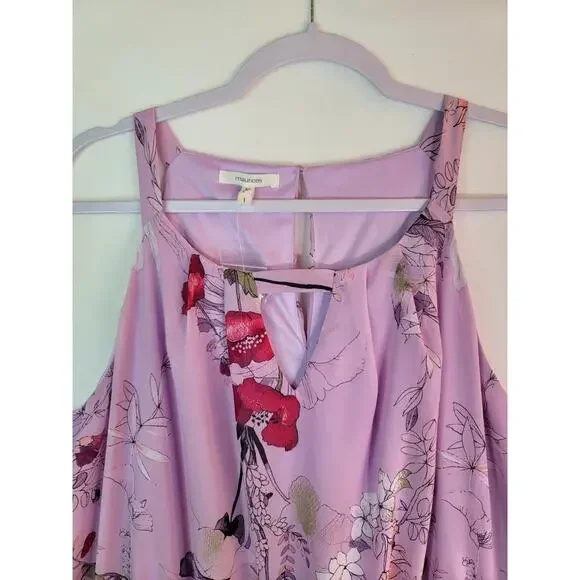 MAURICES Purple Lavender Floral Keyhole Tank Dress Women's Plus Size 1XL 16/18 - Picture 5 of 12